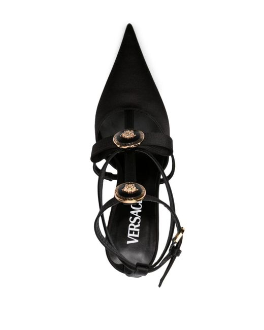 Zapatos Gianni Ribbon Cage con tacón de 110mm Versace de color Black