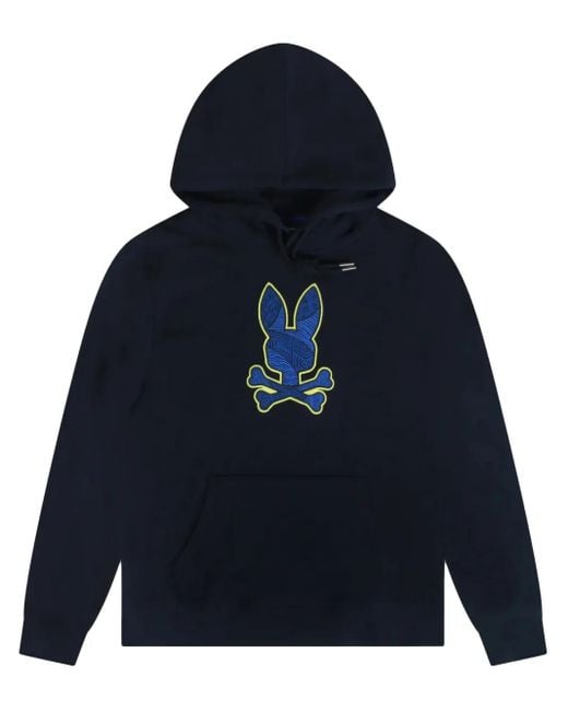 Psycho Bunny Blue Lenox Hoodie for men