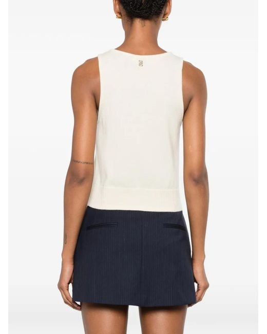 Sandro Natural Sleeveless Fine Knit Vest