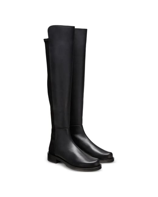 Stuart Weitzman Black Bold Over-The-Knee Boots