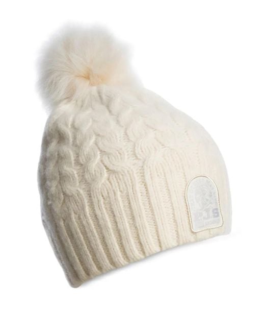 Parajumpers ケーブルニット ポンポン ハット White