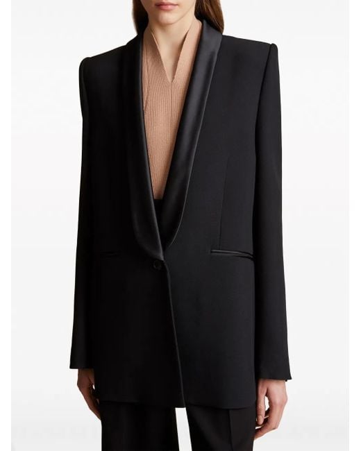 Khaite Black The Helio Shawl-Lapels Blazer