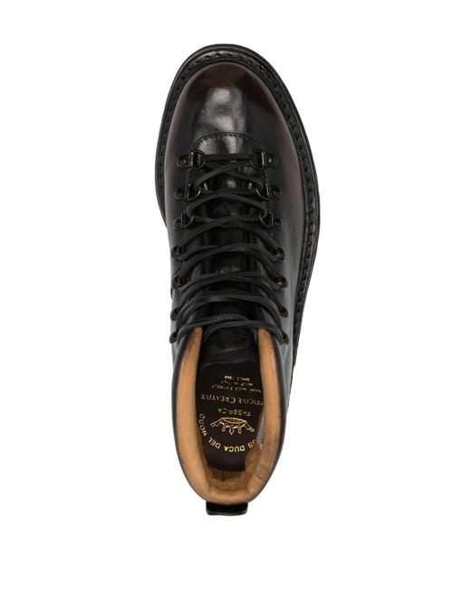 Officine Creative Black Artik 001 Leather Boots for men