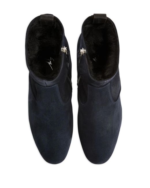 Giuseppe Zanotti Blue Ron Ankle Boots for men