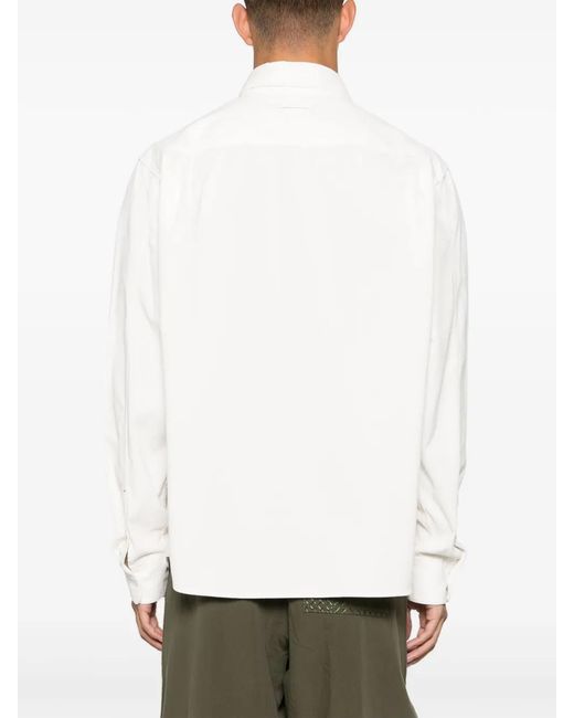 Orlebar Brown White Long-Sleeve Cotton Shirt for men