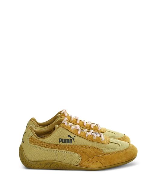PUMA Yellow X Nahmias Speedcat Logo-Print Sneakers