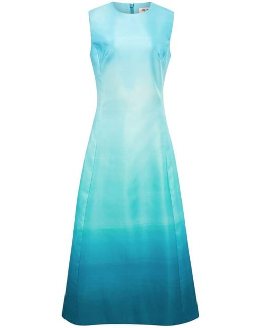LEO LIN Blue Cleo Ombré Midi Dress