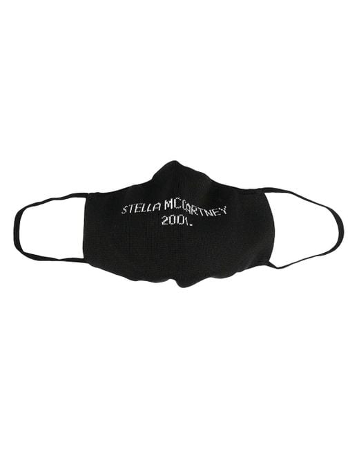 Stella McCartney Black Logo-Embellished Face Mask