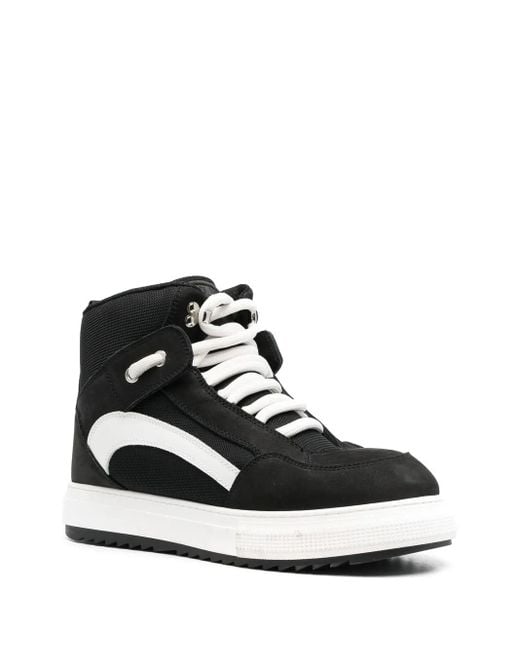 DSquared² Black Two-Tone High-Top Sneakers for men