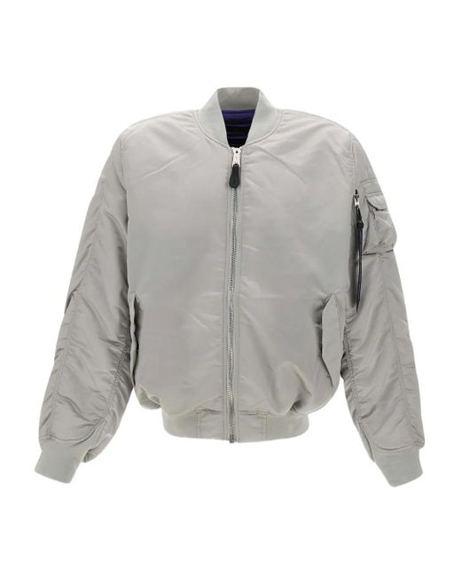 Alpha Industries ジップアップ ボンバージャケット Gray