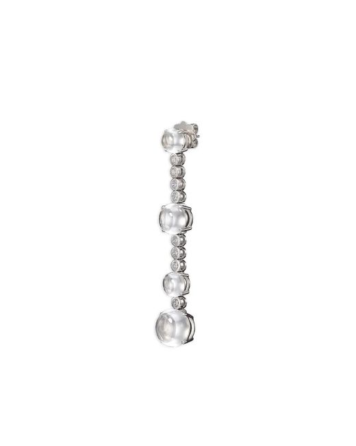 Anabela Chan White 14K And Rhodium Vermeil Dusk & Dawn Morse Code Sapphire Earrings