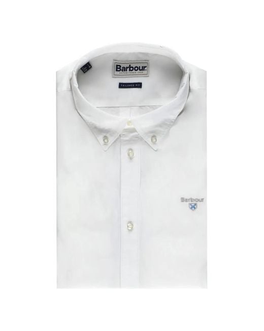 Barbour White Button-Down Tailored-Fit Shirt for men