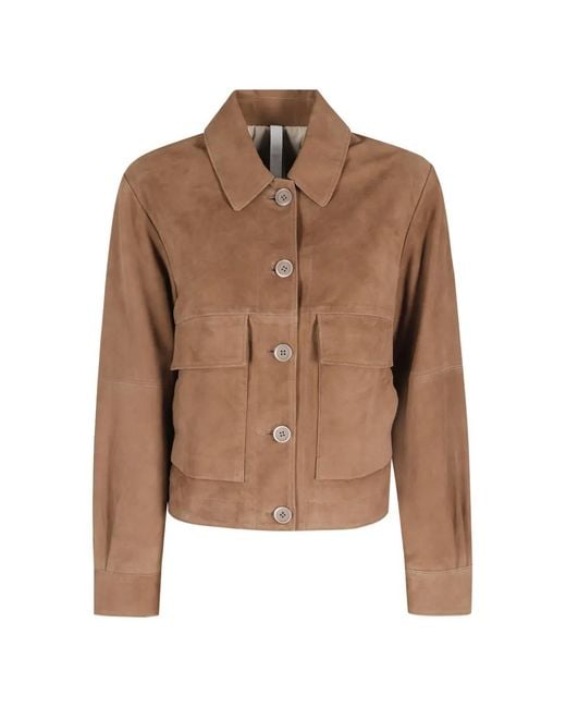 DUNO Brown Joan Button-Fastening Pocket Jacket