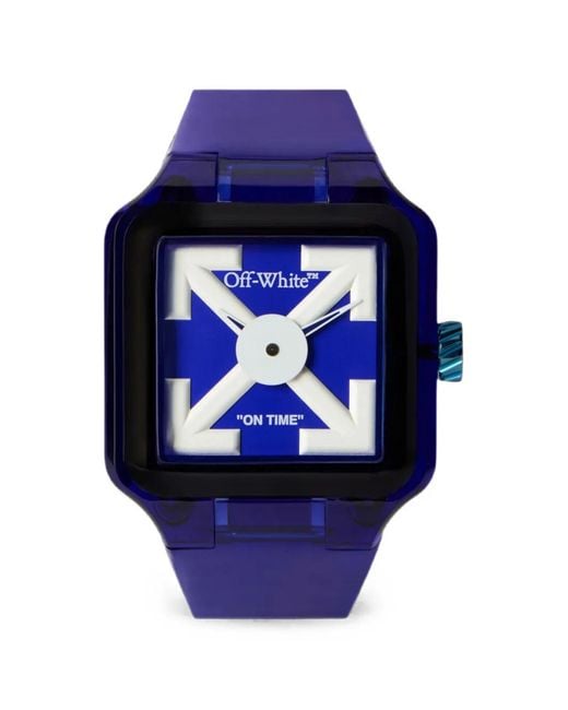 Off-White c/o Virgil Abloh Blue Proto 01 Squared 45Mm Watch for men