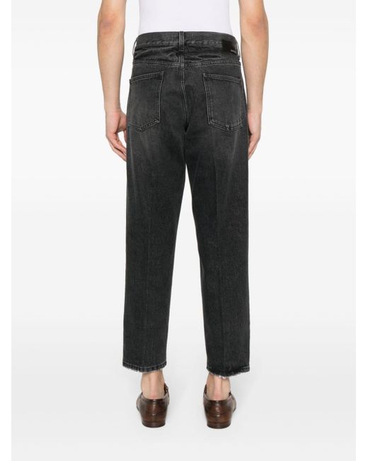Lardini Slim-Fit-Jeans in Distressed-Optik in Black für Herren