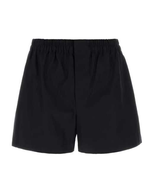 Gucci Black Anchor-Embroidered Cotton Shorts for men
