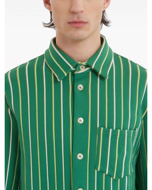 Camisa a rayas Marni de hombre de color Green