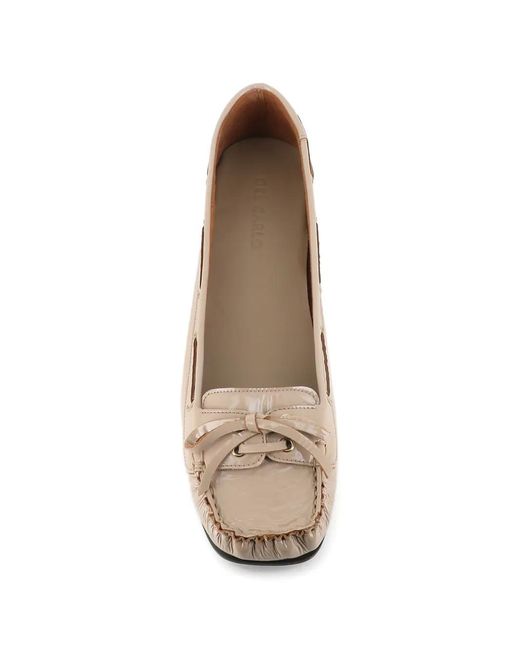Roberto Del Carlo Natural Bow Detail Loafers