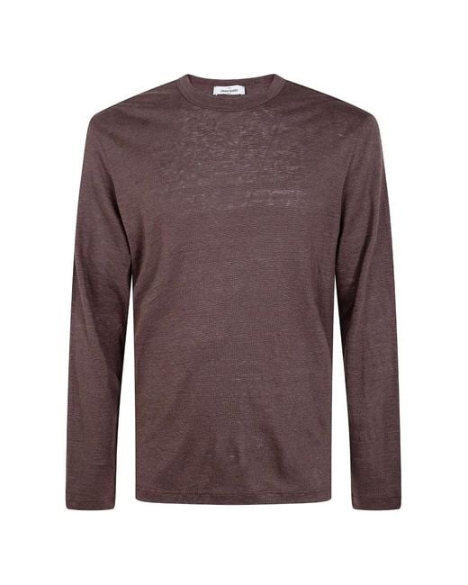 Gran Sasso Purple Long-Sleeve T-Shirt for men