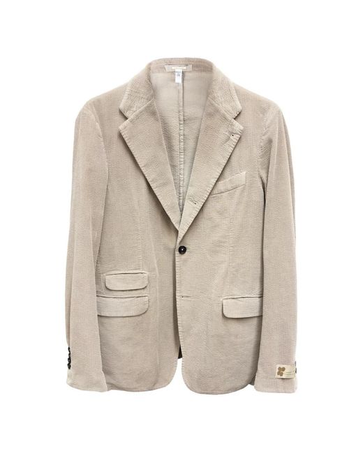 Massimo Alba White Baby Corduroy Blazer for men