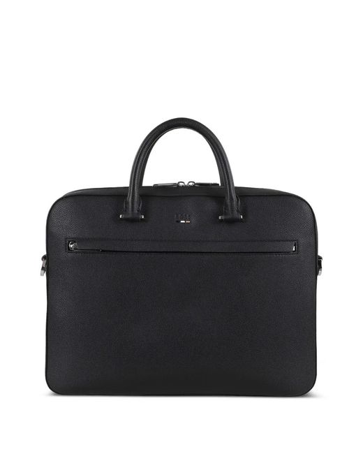 Boss Black Ray Pebble-Grain Briefcase for men