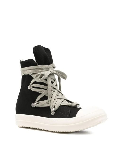 Rick Owens Black Megalace Sneakers