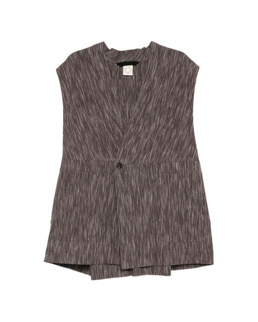Jan Jan Van Essche Brown Gilet Boutonné À Col V for men