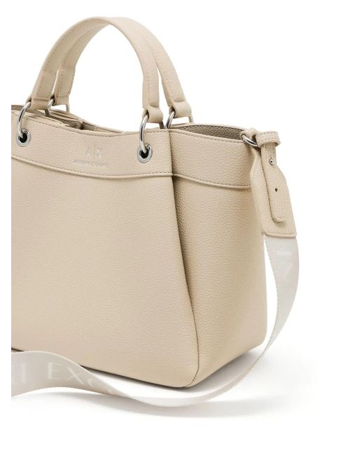 ARMANI EXCHANGE Natural Logo-Stamp Tote Bag