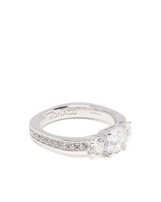 Apm Monaco White Ring Mit Pavé
