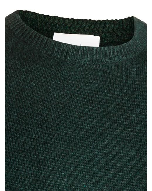 Malo Green Round-Neck Cashmere Sweater for men