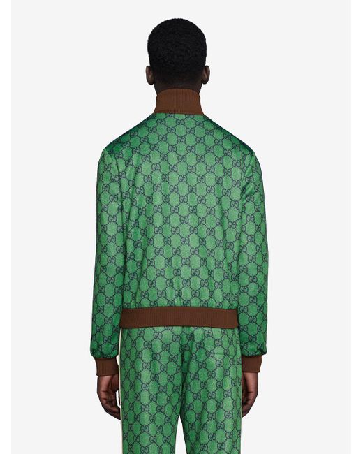 Gucci Sportjacke mit GG-Streifen in Grün für Herren | Lyst AT