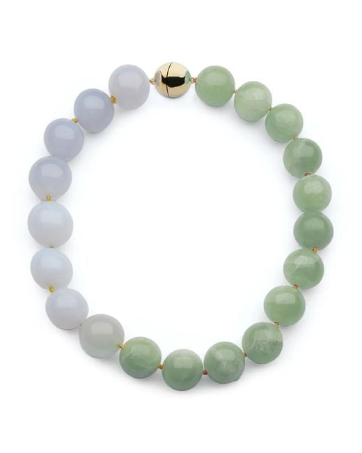 Luminous 27 Green Bolas Duo Aventurine Necklace