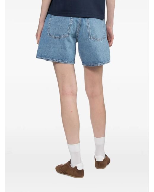 Rag & Bone Blue High-Waisted Straight-Leg Jeans