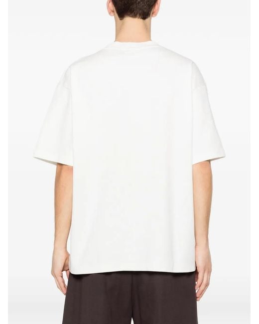 Drole de Monsieur White T-Shirt À Fleurs Hibiscus Club for men