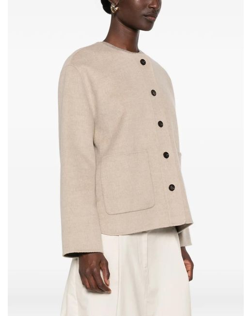 Bompard Natural Collarless Double-Sided Jacket
