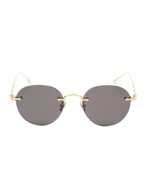 Cartier Gray Panthère De Cartier Round-Frame Sunglasses
