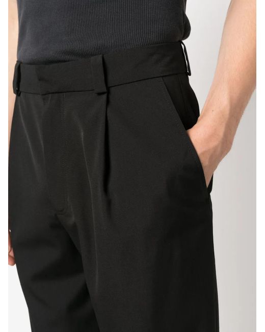 Acne Black Mid-Rise Tailored Trousers for men