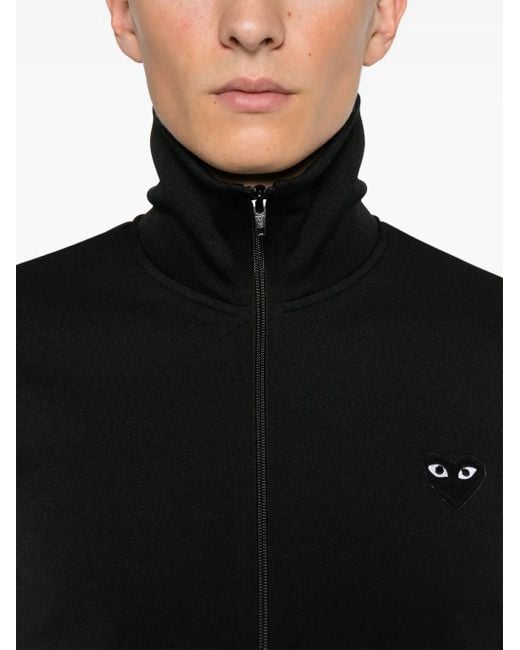COMME DES GARÇONS PLAY ハートプリント トラックジャケット ブラック