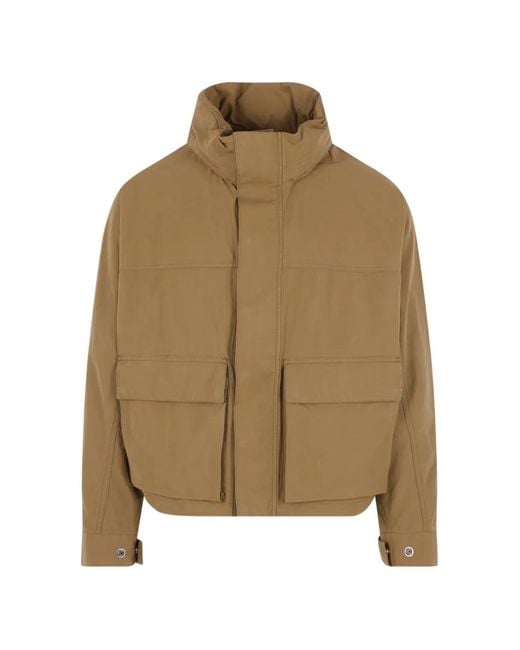 Lemaire Brown High-Neck Jacket for men