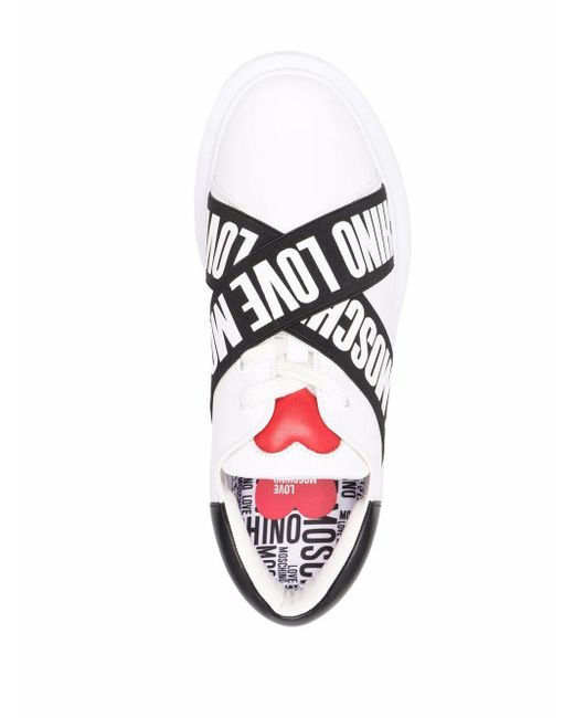 moschino logo strap sneakers
