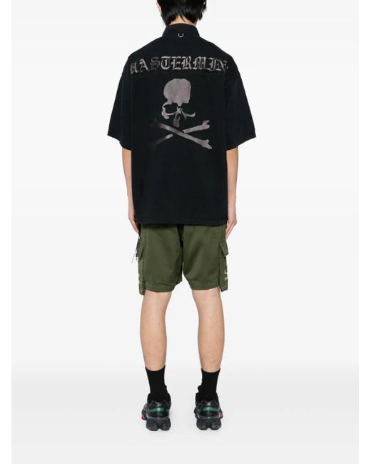 メンズ Mastermind Japan ボタン シャツ Black