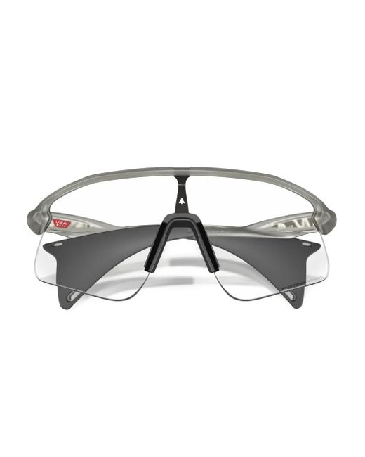 Oakley Gray Oversized-Frame Clear-Lens Sunglasses