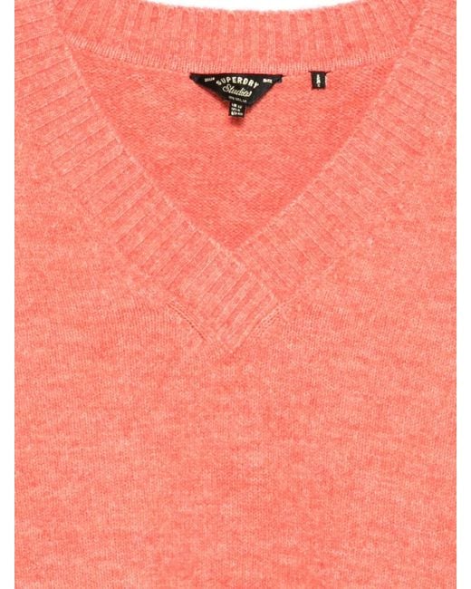 Superdry Pink V-Neck Sweater
