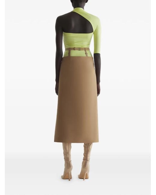Mugler Green Draped Loop T-Shirt