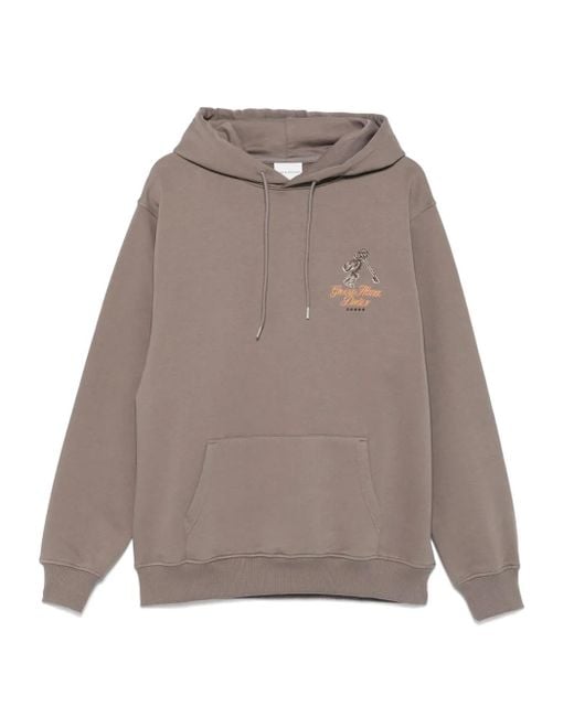 Drole de Monsieur Gray Logo-Embroidered Hoodie for men