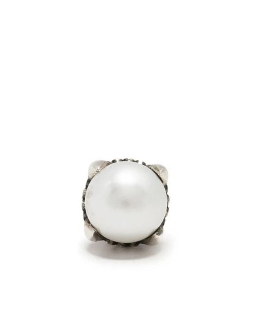 Emanuele Bicocchi White Pearl Stud Earring
