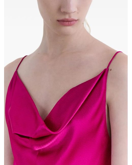 FFORME Pink Irma Cowl-Neck Tank Top