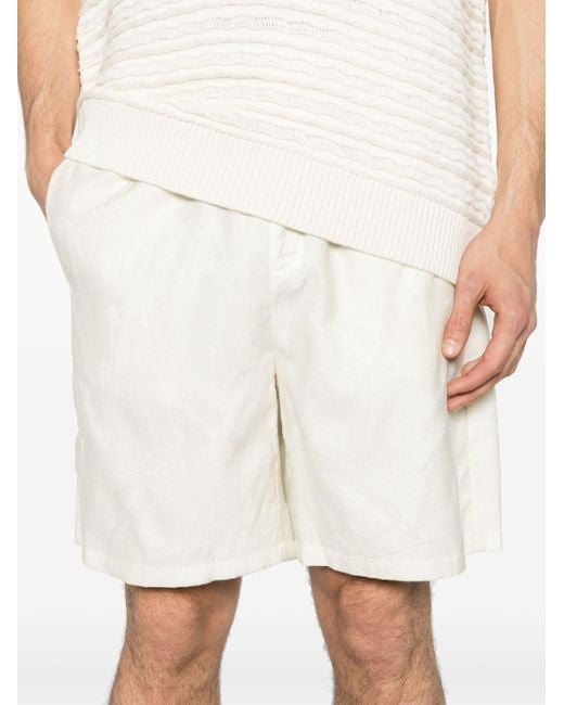 Daily Paper White Salim Monogram-Jacquard Shorts for men