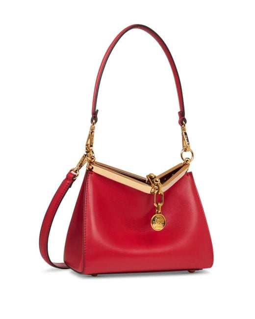 Borsa piccola vela in pelle di Etro in Red
