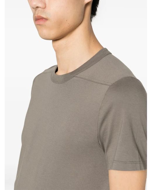 Rick Owens Gray Short Level T Organic Cotton T-Shirt for men